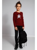 Burgundy Striped Sweater NDZ36039 - Online store - Boutique